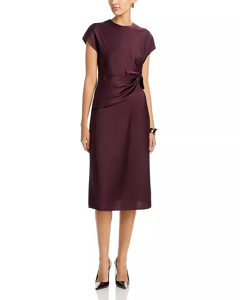 Area Stars Avery Draped Satin Dress