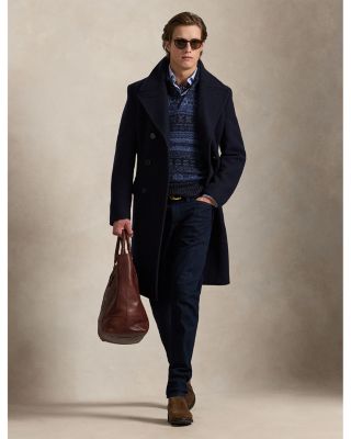 Fair Isle Wool Blend Polo Collar Sweater