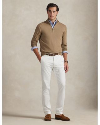 Cotton Quarter Zip Mockneck Sweater