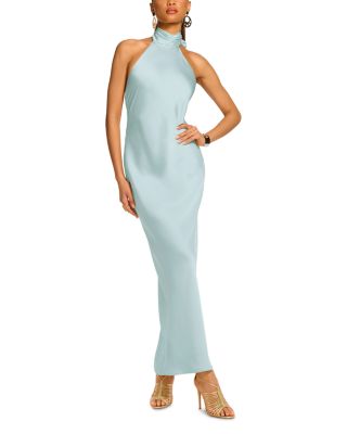 Tatiana Satin Halter Gown