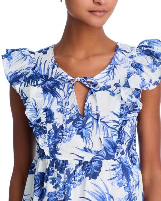 Floral Flutter Sleeved Top - Exclusive 