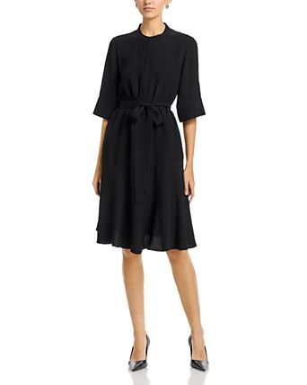 knee length black dress for funeral Wrap Plus Size Below The Dresses Plus Size Knee Classy Dresses Xpluswear The flattering cut features boning on bodice sides and gripper silicone elastic along the strapless bustier to give the wearer a supportive fit whilst still staying comfortable Black Dresses for Funerals: Elegant