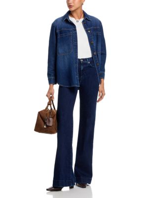 Modern Dojo High Rise Wide Leg Flare Jeans in Classical