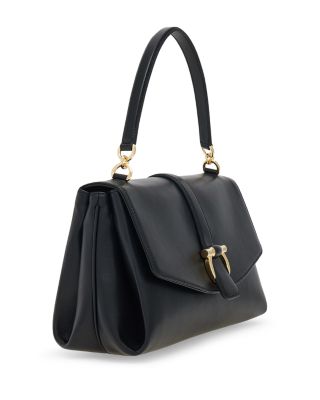 Front Flap Small Leather Handbag
