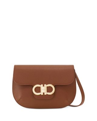 Double Gancini Mini Leather Shoulder Bag
