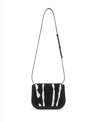 Double Gancini Calf Hair Crossbody