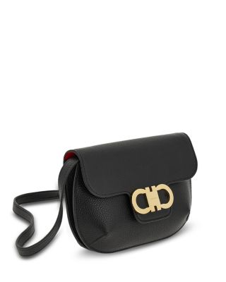 Double Gancini Mini Leather Shoulder Bag