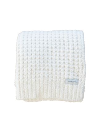 Saranoni Waffle Knit Receiving Blanket In White