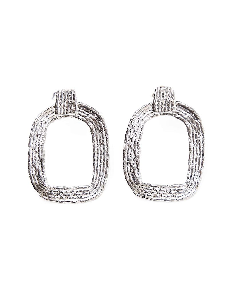 Cog Eva Hoop Earrings In Silver