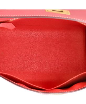 Kelly 28 Handbag Bicolor Epsom with Brushed Gold Hardware