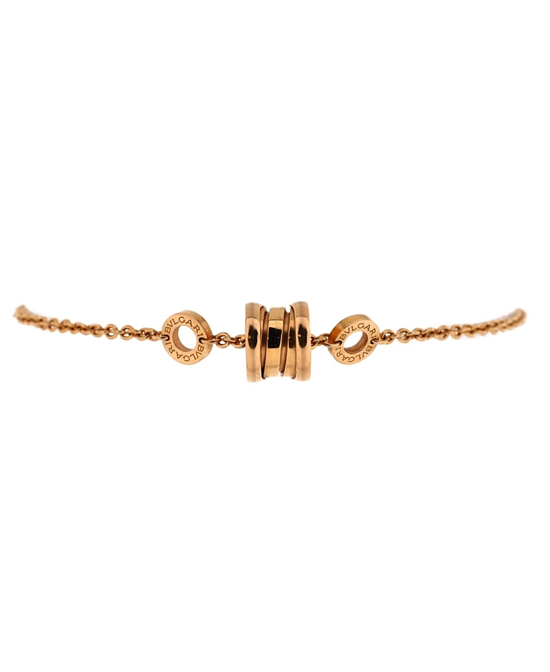 PRE-OWNED BVLGARI Pre-owned Bvlgari B. Zero1 Soft Bracelet 18k Rose Gold In Pink