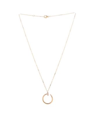  Juste un Clou Pendant Necklace 18K Rose Gold with Diamonds, 15.25 - 16"