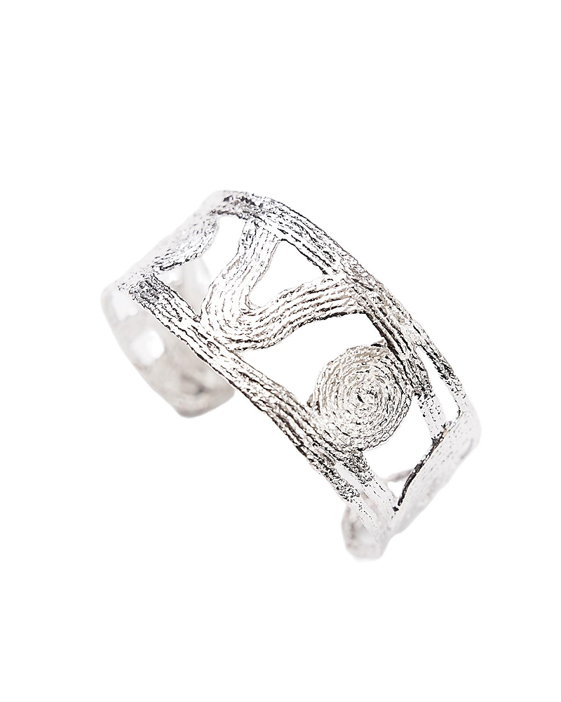 Cog Nocturne Cuff Bracelet In Silver