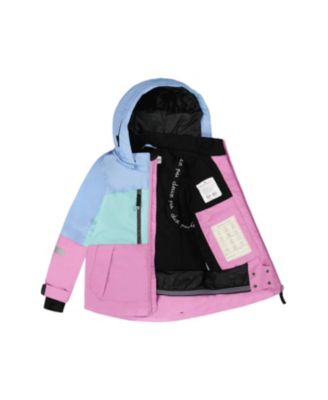 Girls' Two Piece Teknik Snowsuit with Colorblocked Jacket and Solid Pant - Little Kid, Big Kid
