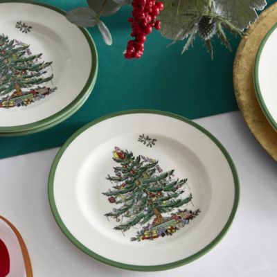 Christmas Tree Salad Plates, Set of 4