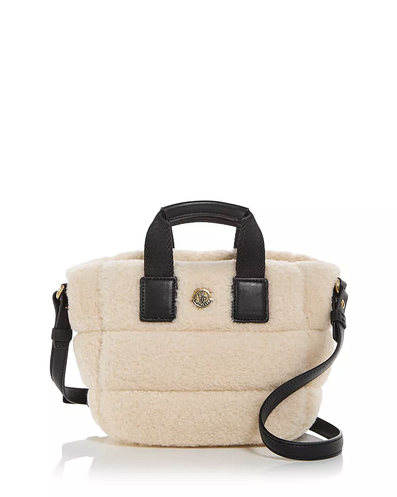 Moncler Micro Caradoc Faux Fur Crossbody Bag