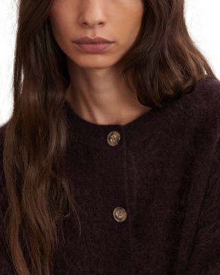 Mel Brushed Cashmere Cardigan Sweater 