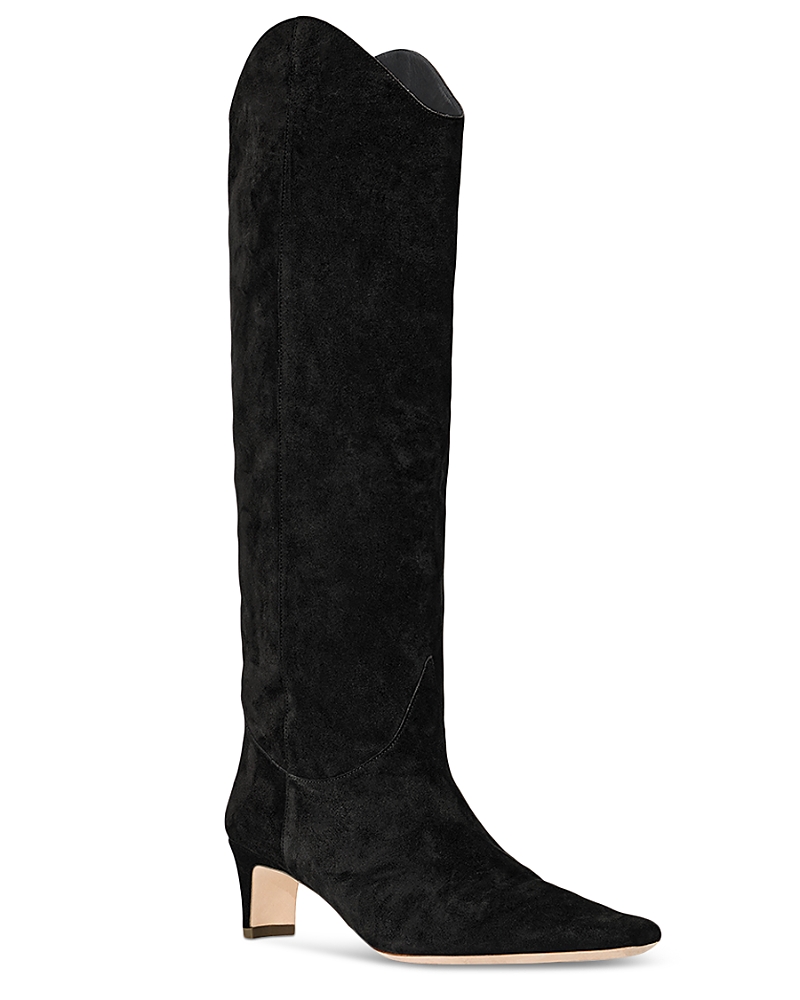Staud Women's Western Wally Suede Tall Boots In Animal Print