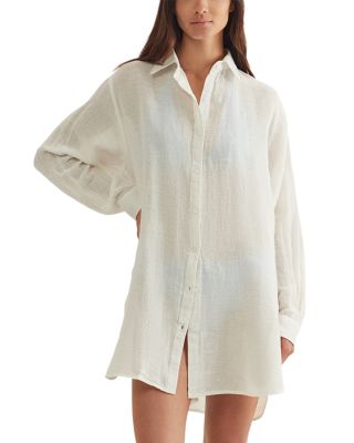 Boyfriend Shirt Swim Cover-Up