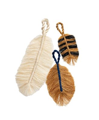 Feather Bag Charms, Set of 3