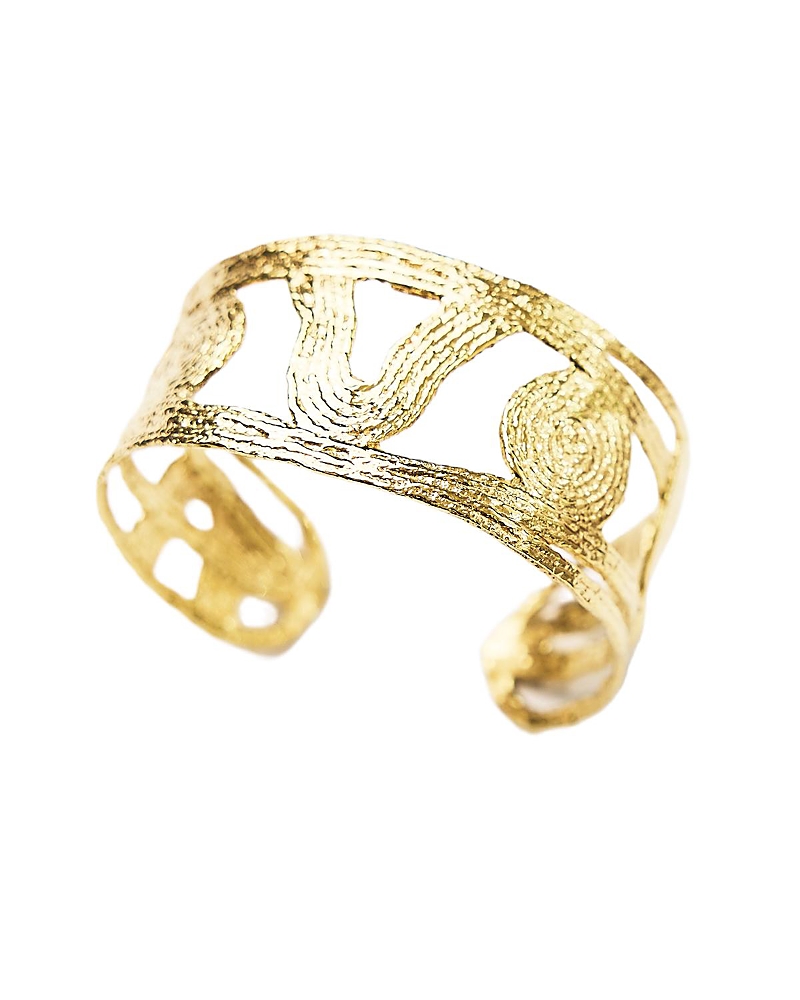 Cog Nocturne Cuff Bracelet In Gold