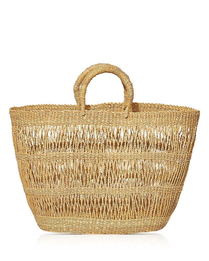 Indego Africa Large Open Weave Bolga Tote Bag