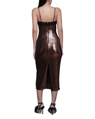 Lace Trim Cami Midi Dress