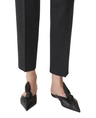 Women&#39;s Midnight Step Leather Bow Mule