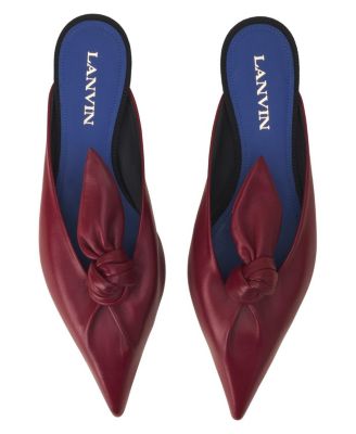 Women's Midnight Step Leather Bow Mule