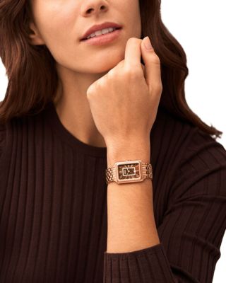 Raquel Three-Hand Date Rose Gold-Tone Stainless Steel Watch, 26mm x 40mm