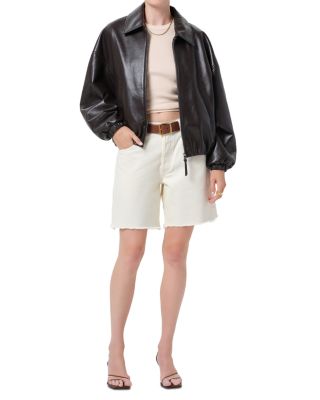 Bubble Hem Bomber Jacket