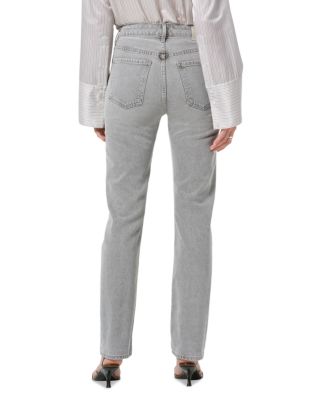 Zurie High Rise Straight Leg Jeans in Quartz Grey