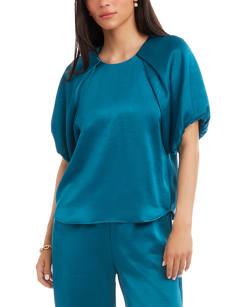 Karen Kane Puff Sleeved Satin Top