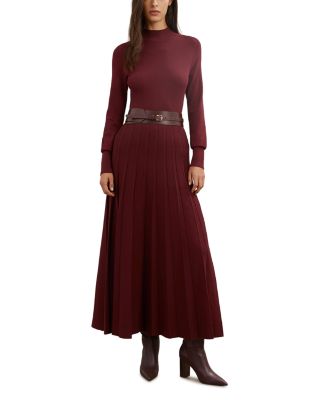 Belted Knitted Midi Dress
