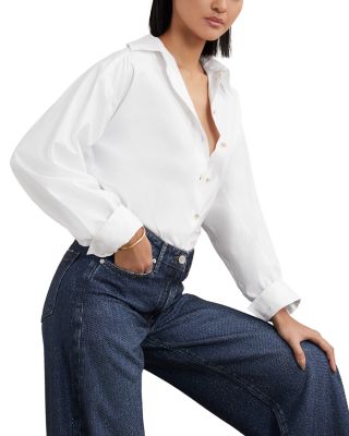 High Rise Wide Leg Hot Fix Jeans in Dark Blue