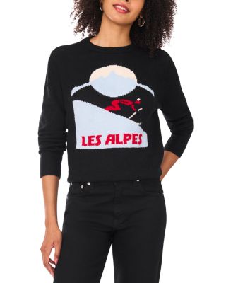 Les Alpes Motif Crewneck Sweater