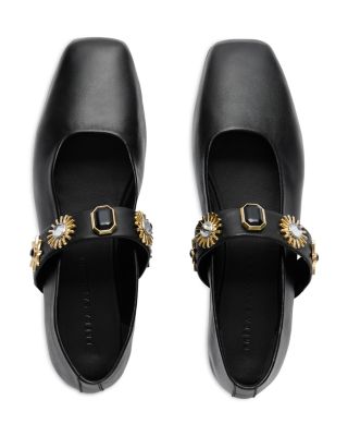 Women's Jasmine Embellished Leather Flats