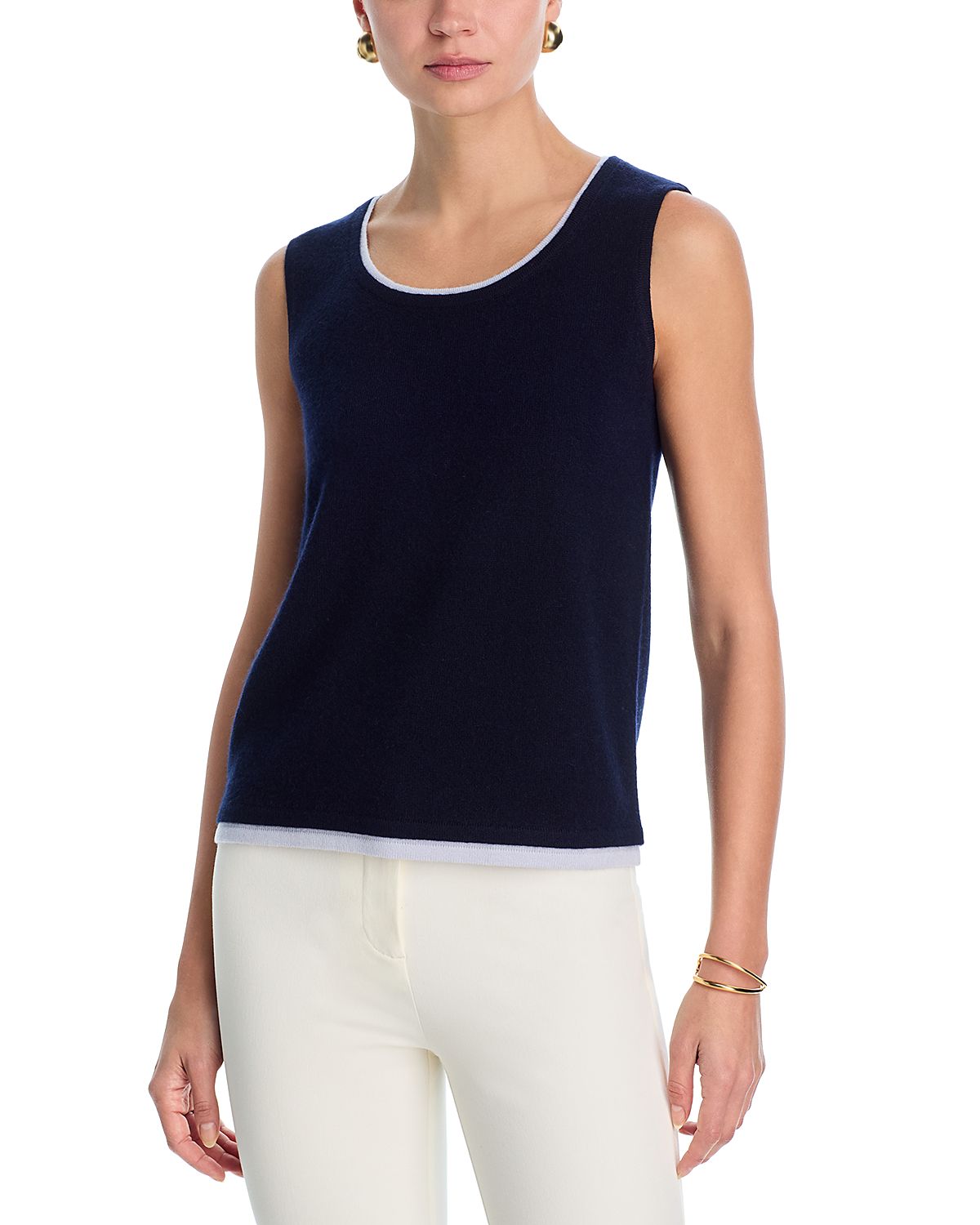 C by Bloomingdale's Cashmere 100% Cashmere Scoop Neck Tank Sweater - Exclusive