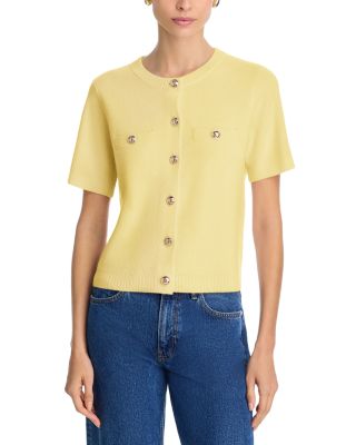 100% Cashmere Crewneck Cardigan Sweater - Exclusive