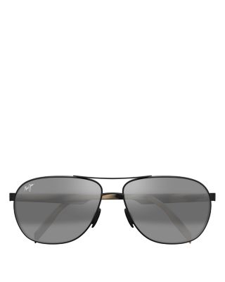 Castles Polarized Pilot Sunglasses, 62mm