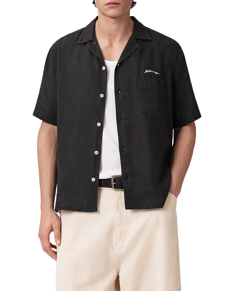 Allsaints Wilder Boxy Fit Short Sleeve Shirt