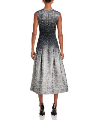Ombr&eacute; Boucl&eacute; Jacquard Dress