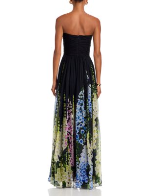 Silk Degrad&amp;eacute; Foxglove Chiffon Gown