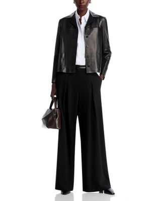 Patch Pocket Leather Jacket