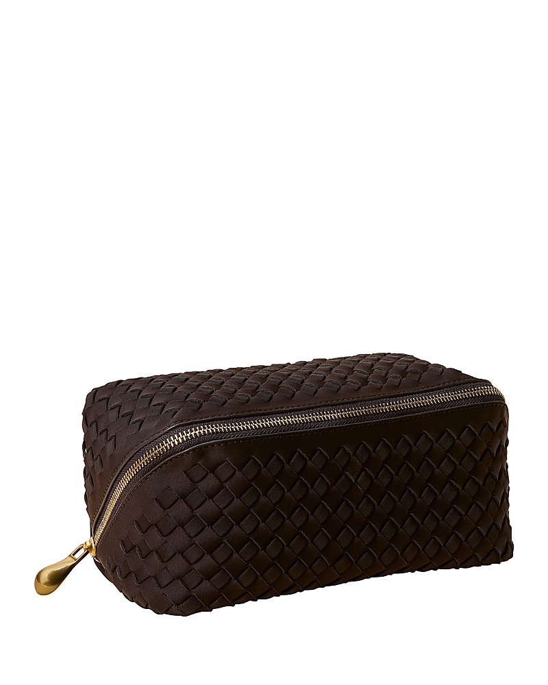 Naghedi Caravan Woven Cosmetic Pouch In Brown