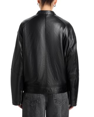 Domenico Leather Bomber Jacket