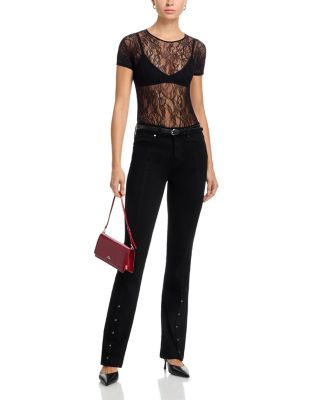 Manhattan High Rise Bootcut Jeans in Black Shadow