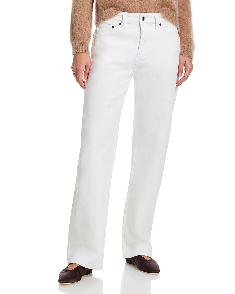 Eb Denim Alida Loose Bowed Leg Jeans in White