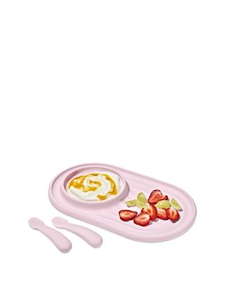 Tot Textured Plate & Spoons Set