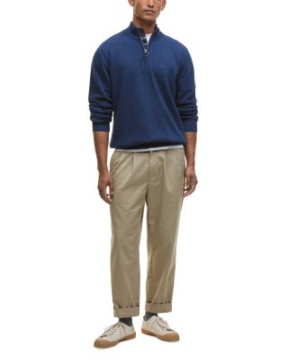 Cotton Half Zip Knitted Jumper